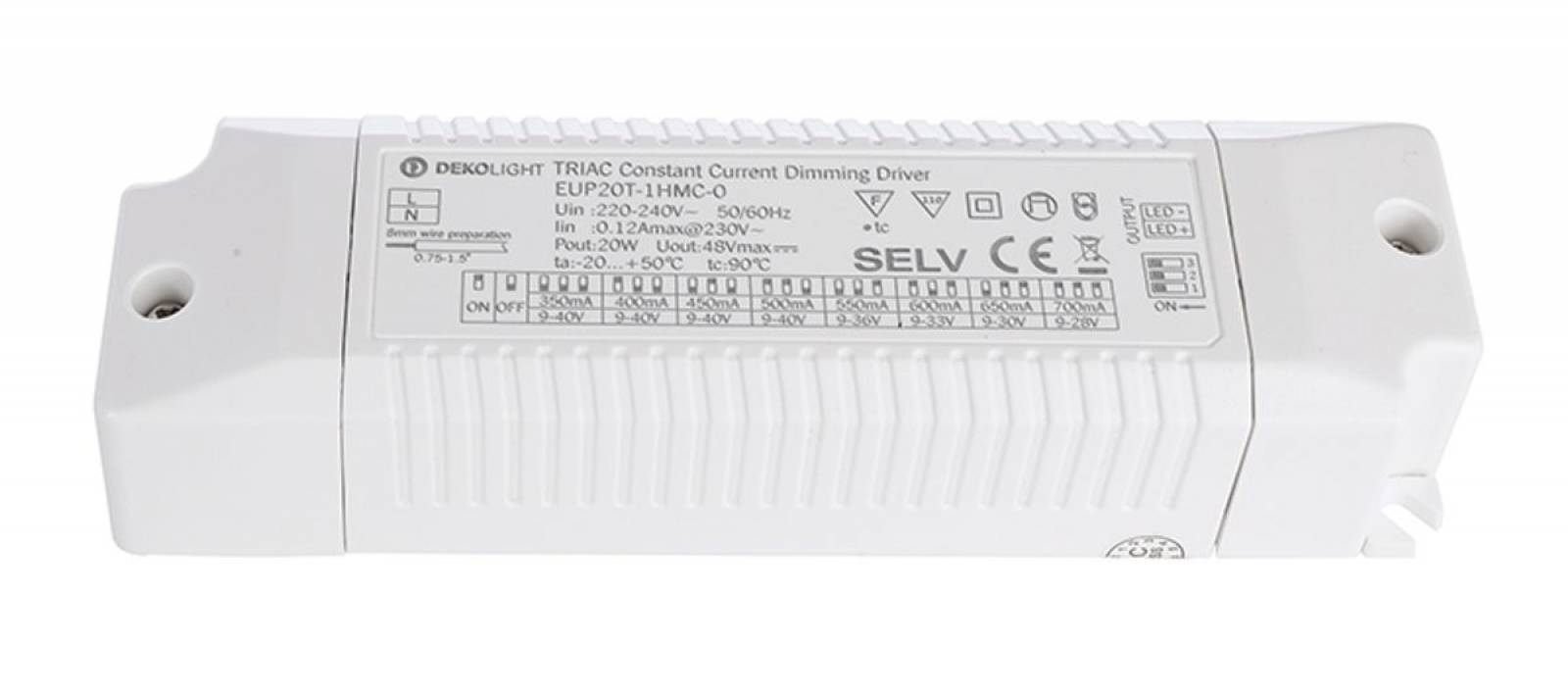 Triac Multi CC EUP20T-1HMC-0 Wei�, Netzger�t, 20W, 200-240V, 9-40V DC, 120 mA, 350-700 mA