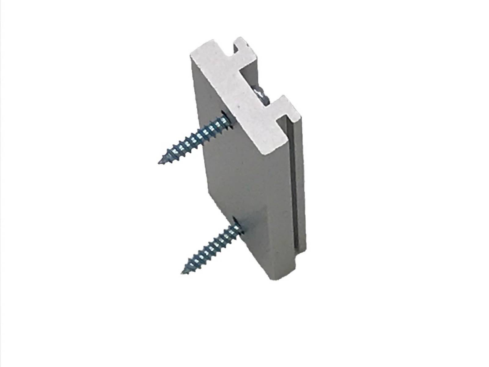 Untere Schiene Clip 60mm L�nge f�r LED Displayleuchte�Messestrahler alu natur