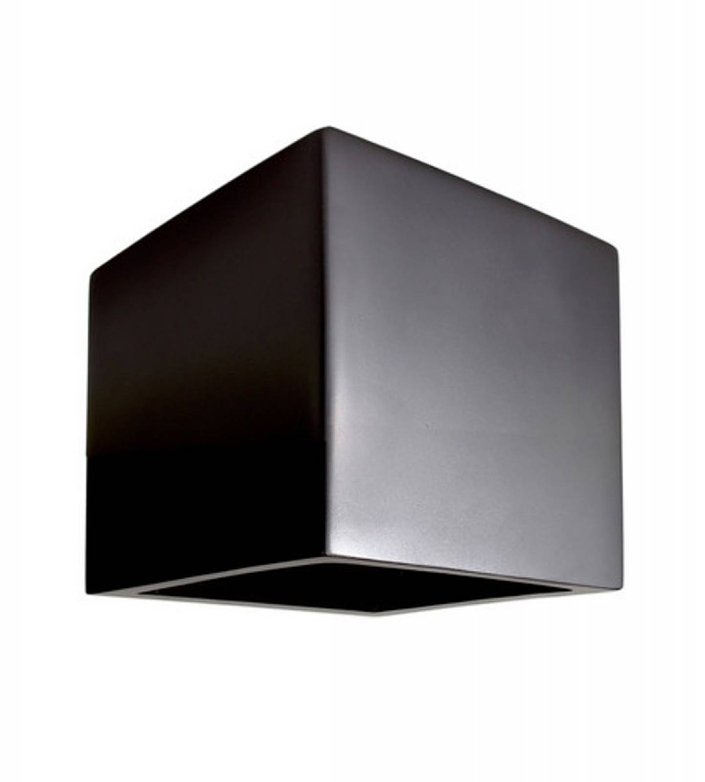 Up & Down Wandaufbauleuchte, Cube 115x115mm, G9, 1x max. 25W, Gips schwarz