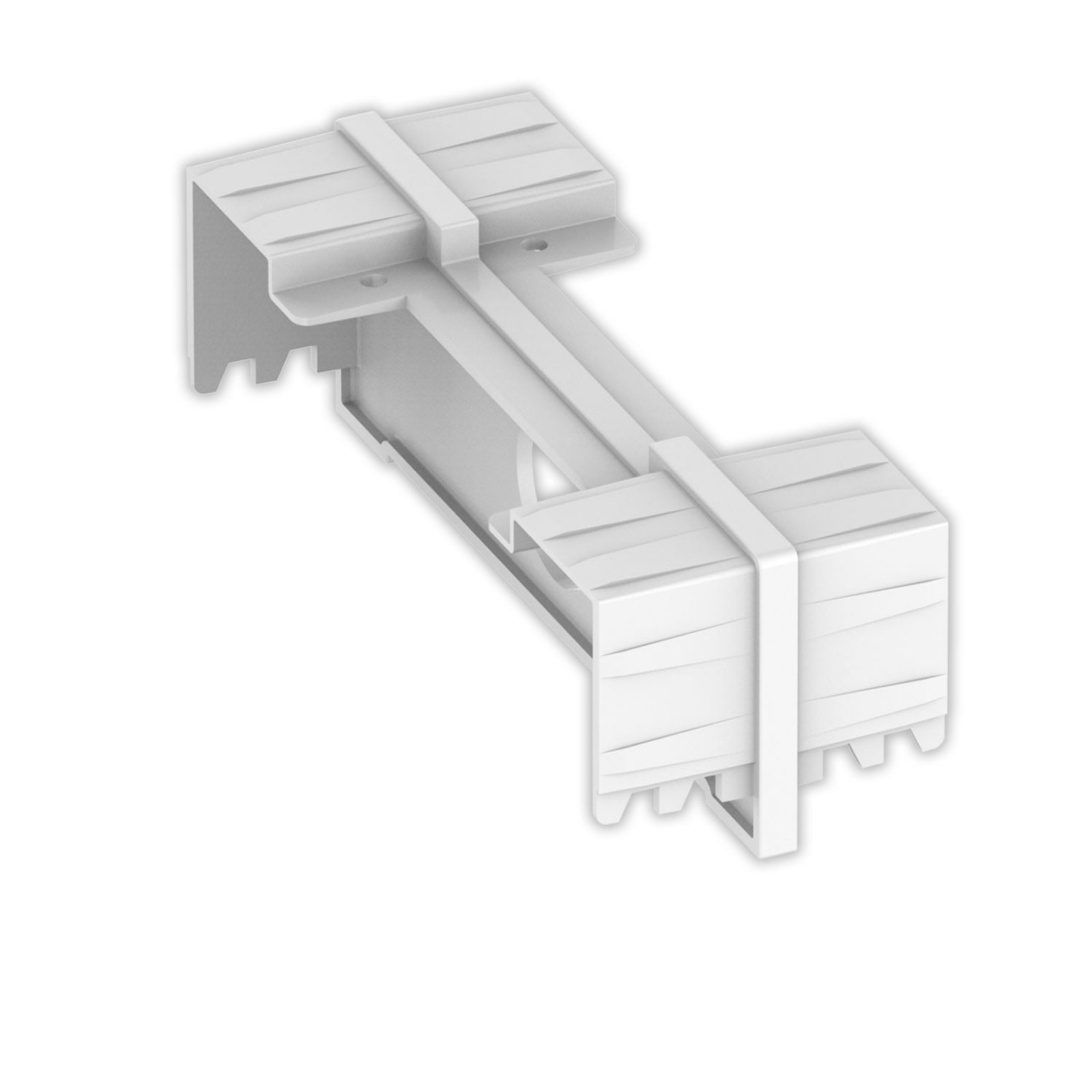 Verbinder f�r Deckenaufbauleuchte, Isoled Langfeldleuchte, bei abgeh�ngter Montage