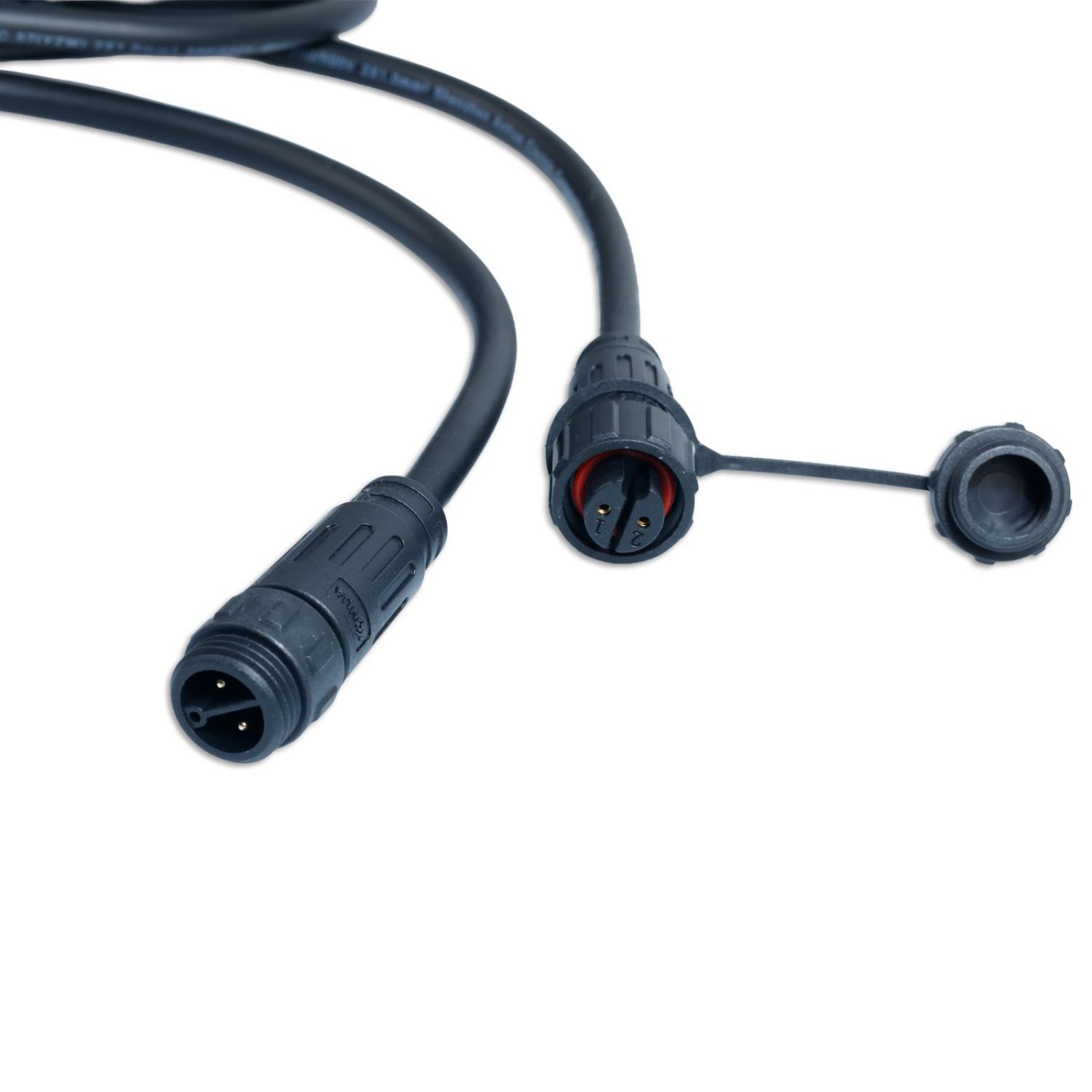 Verbindungsleitung f�r 230V LED-Streifen, 2-polig, 3m, mit male-Stecker und female-Buchse