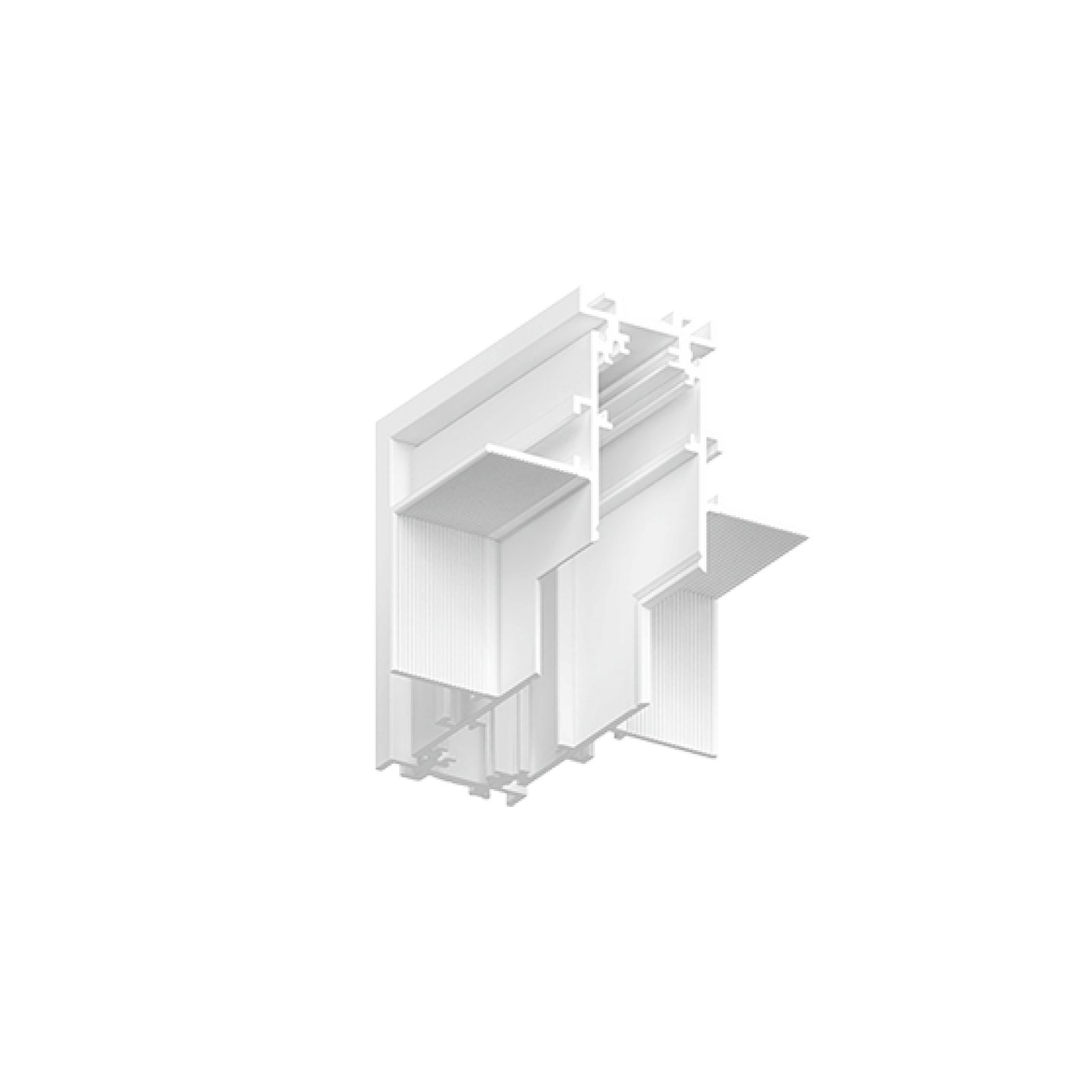 Vertikaler Winkelverbinder (intern) f�r ST5 MULTISYSTEM EVO 48V Schienen wei�