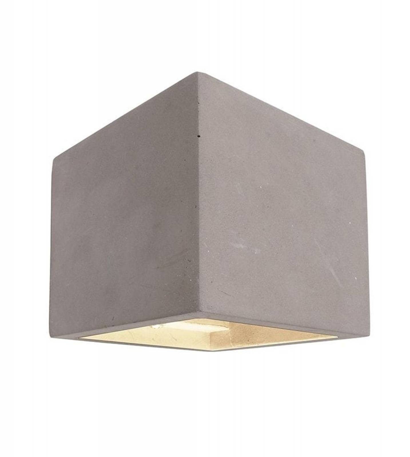 Wandaufbauleuchte, Cube, G9, 1x max. 25W, Beton, Farbe: Grau
