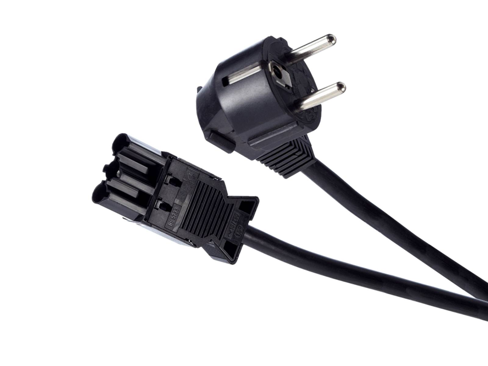 Wieland Gummi-Anschlusskabel, mit Euro-Stecker 2 Meter, f�r NOVI, LUMI, META LED Messestrahler Displ