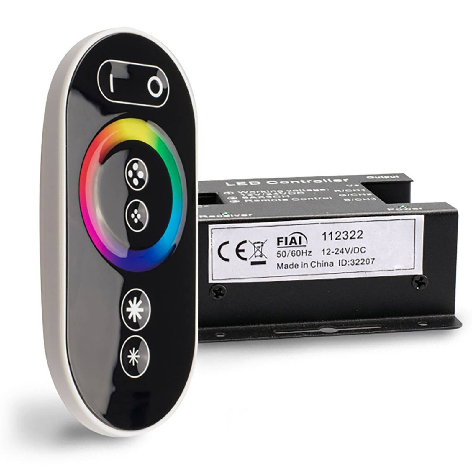 Wireless Touch RGB Funk-Controller Flat, 3x6A, 12-24V DC