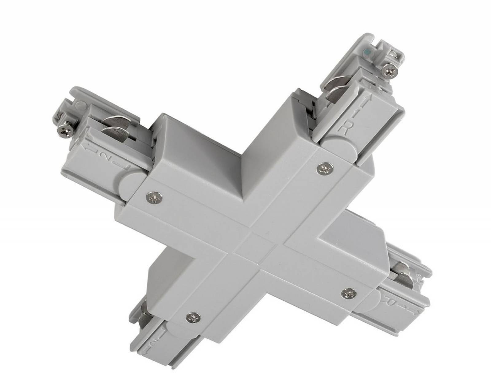 X-Verbinder links-links-rechts-rechts f�r 3-Phasen Schienensystem D Line 230V, grau