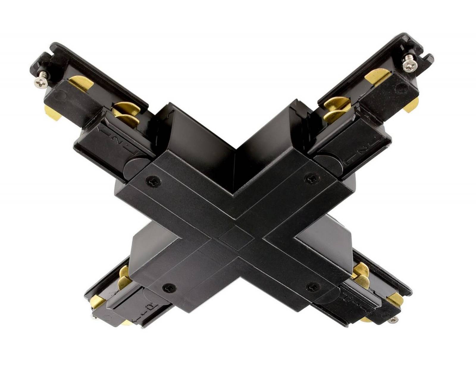 X-Verbinder links-links-rechts-rechts f�r D Line DALI Ein-/Aufbauschienen, schwarz