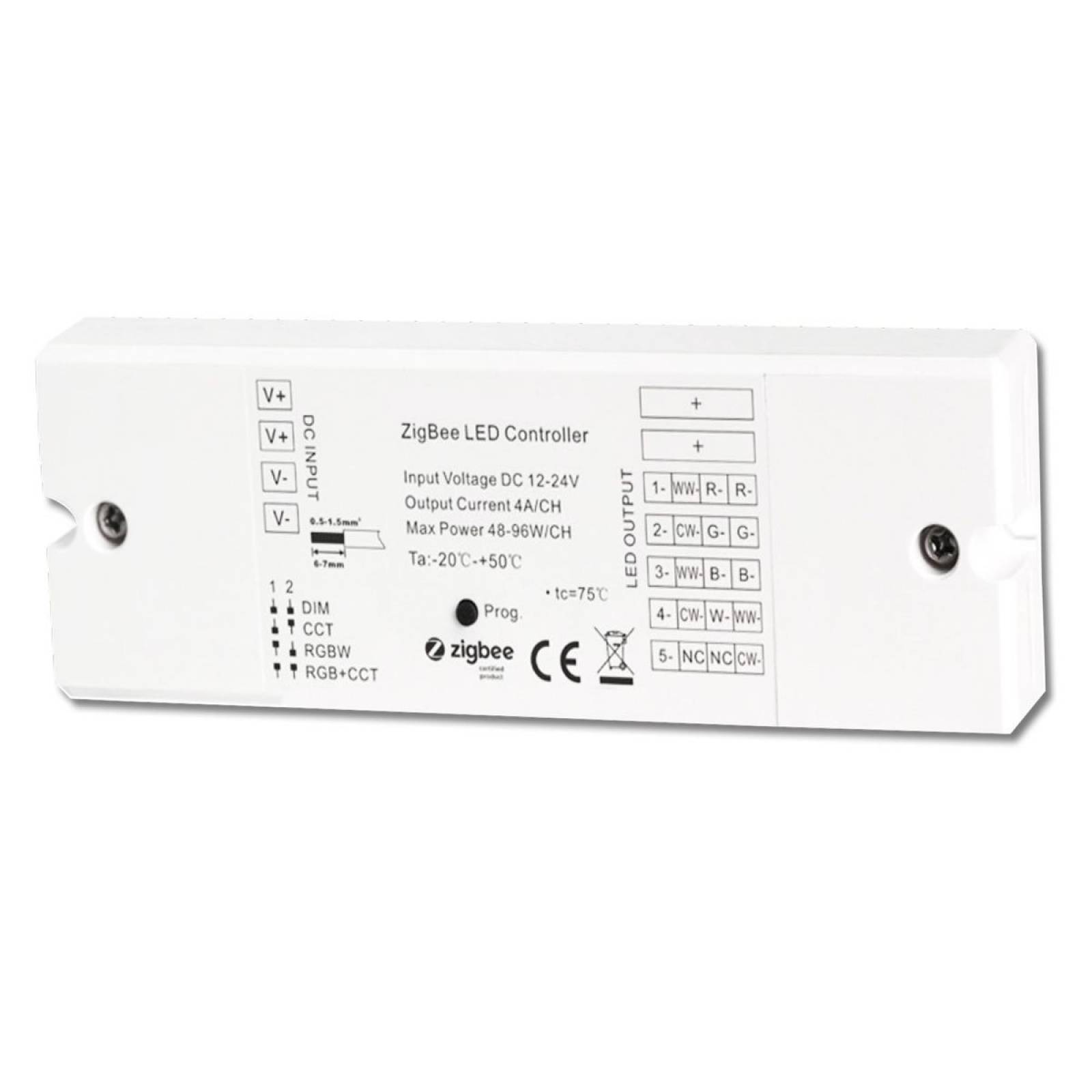 ZigBee 3.0 PWM-Controller f�r LED Flexb�nder/Spots, 5 Kanal, 12-24V DC 5x4A
