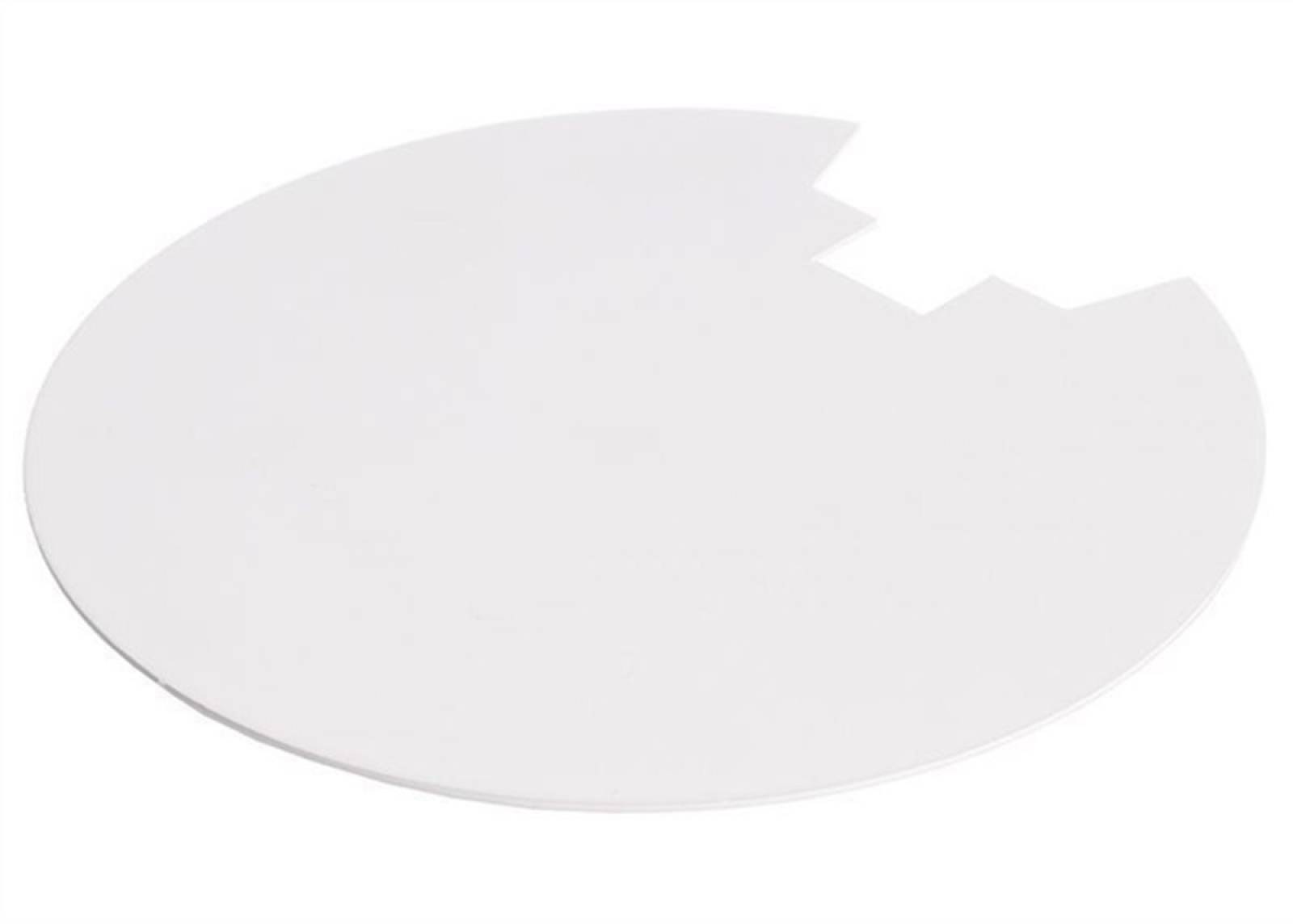 Zubeh�r, Abdeckung Hinten Wei� f�r Serie Uni II Max, H�he: 0,6 mm
